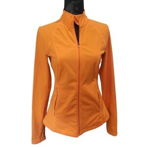 Sweaty Betty Power Workout Zip Running Jacket Neon Orange Women's Small READ